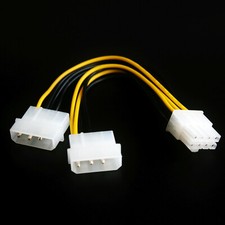 8-pin PCIe PCI-E Express Strom Adapter Grafikkarte 8polig 2x Molex Stecker ATX