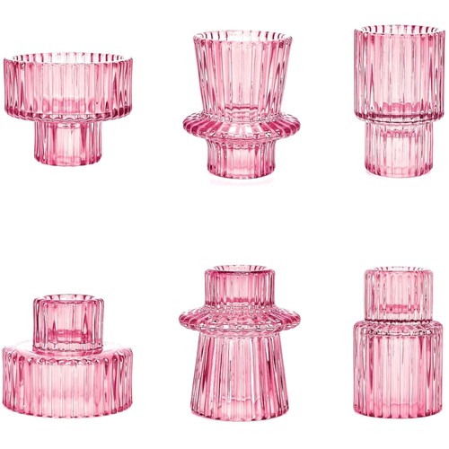 Kerzenhalter glas 6er set - kerzenhalter,