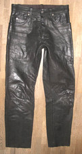 - STOCKERPOINT - LEDERJEANS / Nubuk- Lederhose in schwarz in W31 / L32
