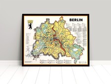 Landkarte BERLIN mit Berliner