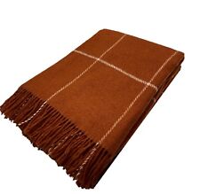 Wolldecke 140x200cm "Neuseeland" 100% Wolle aus Neuseeland Plaid mit Fransen