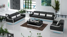 Ledersofa Couch Wohnlandschaft
