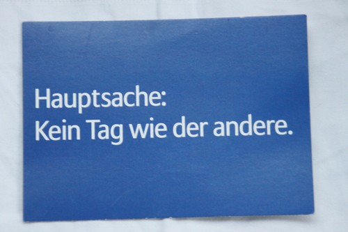 Hauptsache kein tag - tag, wie
