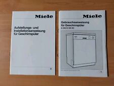 Gebrauchsanweisung + Installationsanweisung  für Miele Spülmaschine G590 G590 SC