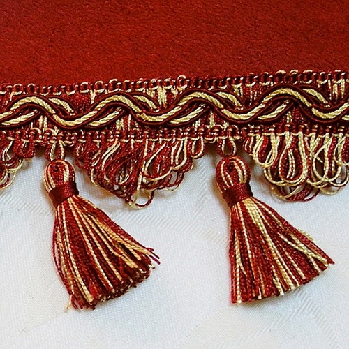 Quastenborte 9cm rot - 9cm,
