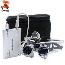 Neu Dental Labor Lupenbrille Kopflupe Brillenlupe 3.5x420mm Loupe+headlamp Light