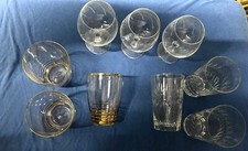 9  Gläser aus Oma`s Glasschrank Saft / Cognac