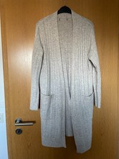 Strickjacke Kapuze Cardigan beige Größe 36 S Strickmantel