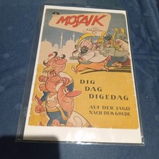 Mosaik Heft Nr 1 AUF DER JAGD NACH DEM GOLDE von 1955 ORIGINAL VORDERSEITE TOP!!
