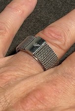 Emporio Armani Ring Steel Edelstahl Mesh Gr. 62 Unisex