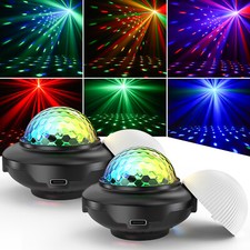 2x Mini LED Discokugel Lichteffekt RGB Bühnenbeleuchtung Bühnenlicht Discolicht