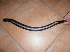 Steppenpferd Stirnriemen, Pony, schwarz, m. rosa Kristallsteinen