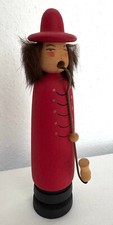 roter Räuchermann Frau Holzfigur ca. 20 cm Erzgebirge Weihnachten unbenutzt