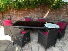 gartenmöbel set rattan essgruppe