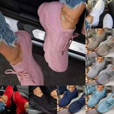 Damen Laufschuhe Sportschuhe Slip On Sneaker Strick Schuhe Freizeit Turnschuhe