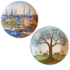 2 Sammelteller, 1x Hamburg Teller ,1x Jahreszeit , 30 cm , Rarität, Otto Versand