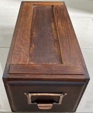 1920er Jahre UNION Heinrich Zeiss Registerkarten Karteikasten Holz Büro antik