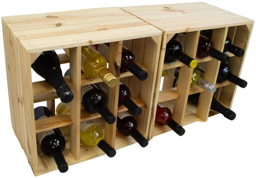 2er set weinregal 9er - set, natur