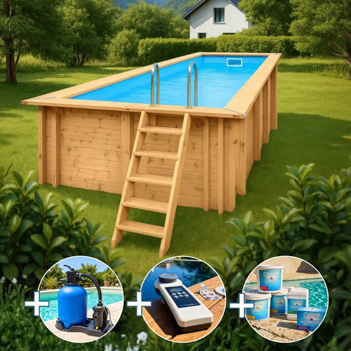 Holzpool bali rechteckig - holzpool,