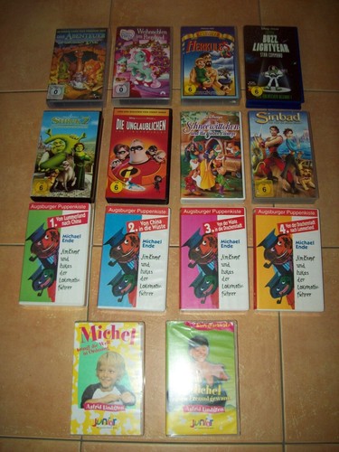 Vhs kinderfilme konvolut - vhs,