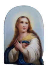 Porzellan - Bildplatte " Heilige MARIA MAGDALENA“ wohl 19. JH. - Gemälde - Bild