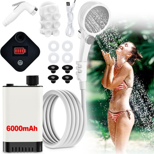 Campingdusche tragbare 6000mah - tragbare,