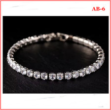 Armband,Silber Farbe 5 mm Zirkon Tennis Armband Für Frauen Männer Dazzling