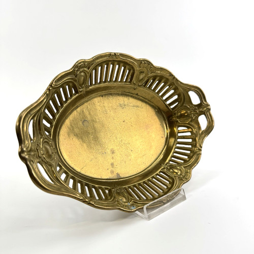 Jugendstil messing schale - messing,