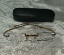 Brillengestell Brille  braun transparent Kunststoff rahmenloses Gestell