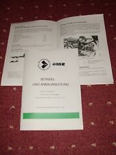 Anbau Betriebs Anleitung Lasten Seitenwagen Superelastik MZ TS 250 TS 250/1