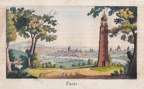 Paris france vue gravure - paris,