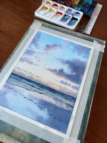 Originales gemälde aquarell - , gemälde,