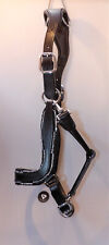 Leder Halfter WB schwarz anatomisch mit feurigem Strass sehr weich unterlegt