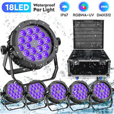 6x 270W  Par Strahler DMX 18LED 6in1 RGBWA+UV Garten Outdoor IP67 Wasserdichtes
