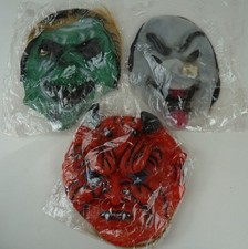 3x Grusel Monster Teufel Maske Halloween Fasching Kostüm