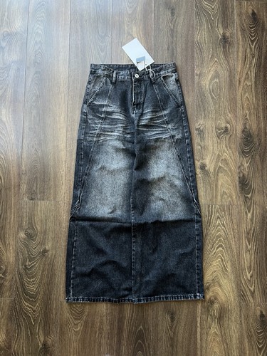 Washed black jeans super baggy - black,