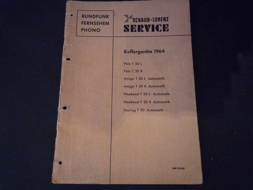 Original service manual schaub - service,