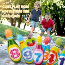Kinder Bowling Spielset Kegel Spiel   lustige Tiergesichter Innen Außen Spiel~