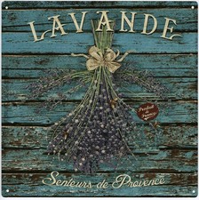 Deko Blechschild Produit de France Lavendel 30x30 Vintage-Design Metall Schild 1