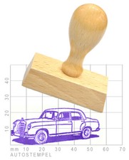  Oldtimer Autostempel Mercedes 220S, 220SE Ponton Limousine - rubberstamp