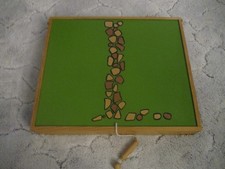 Großer seltener aufklappbarer DDR Holzspielzeug Baukasten