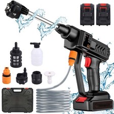 Akku Hochdruckreiniger + 2 Akkus Auto Mobiler Druckreiniger Spritzpistole DHL