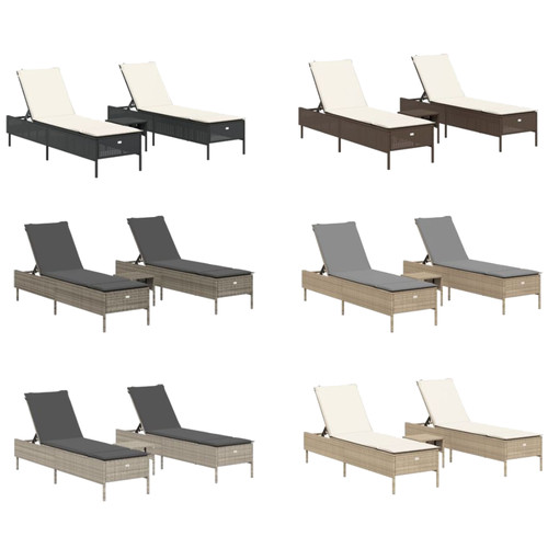 Tlg sonnenliegen set - 3-tlg., sonnenliegen-set