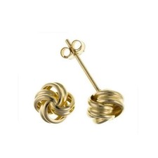 Gelbgold Knoten Ohrstecker