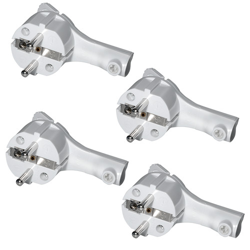 Flachstecker schutzkontakt - 4x,