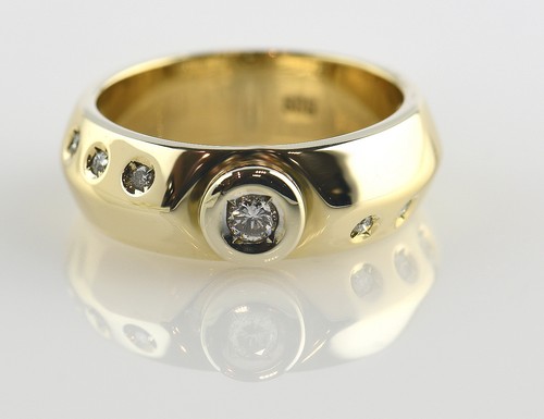 Diamant solitär ring 585 k - solitär,