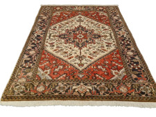 Perserteppich Orientteppich Handgeknüpfter Teppich Heris antik 186x147cm