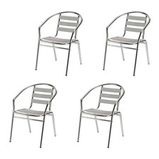 4 x Alu Gartenstuhl Alustuhl