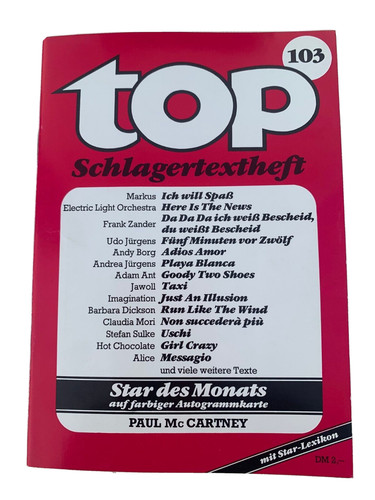 Top schlagertextheft 103 - nr.,