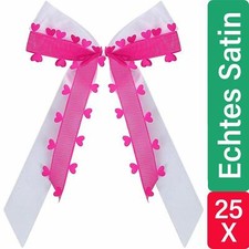 25 Autoschleifen Pink mit